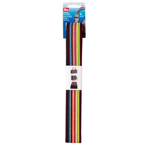 Prym Webbing (40mm), 3meter pakke - Multifarge stripet