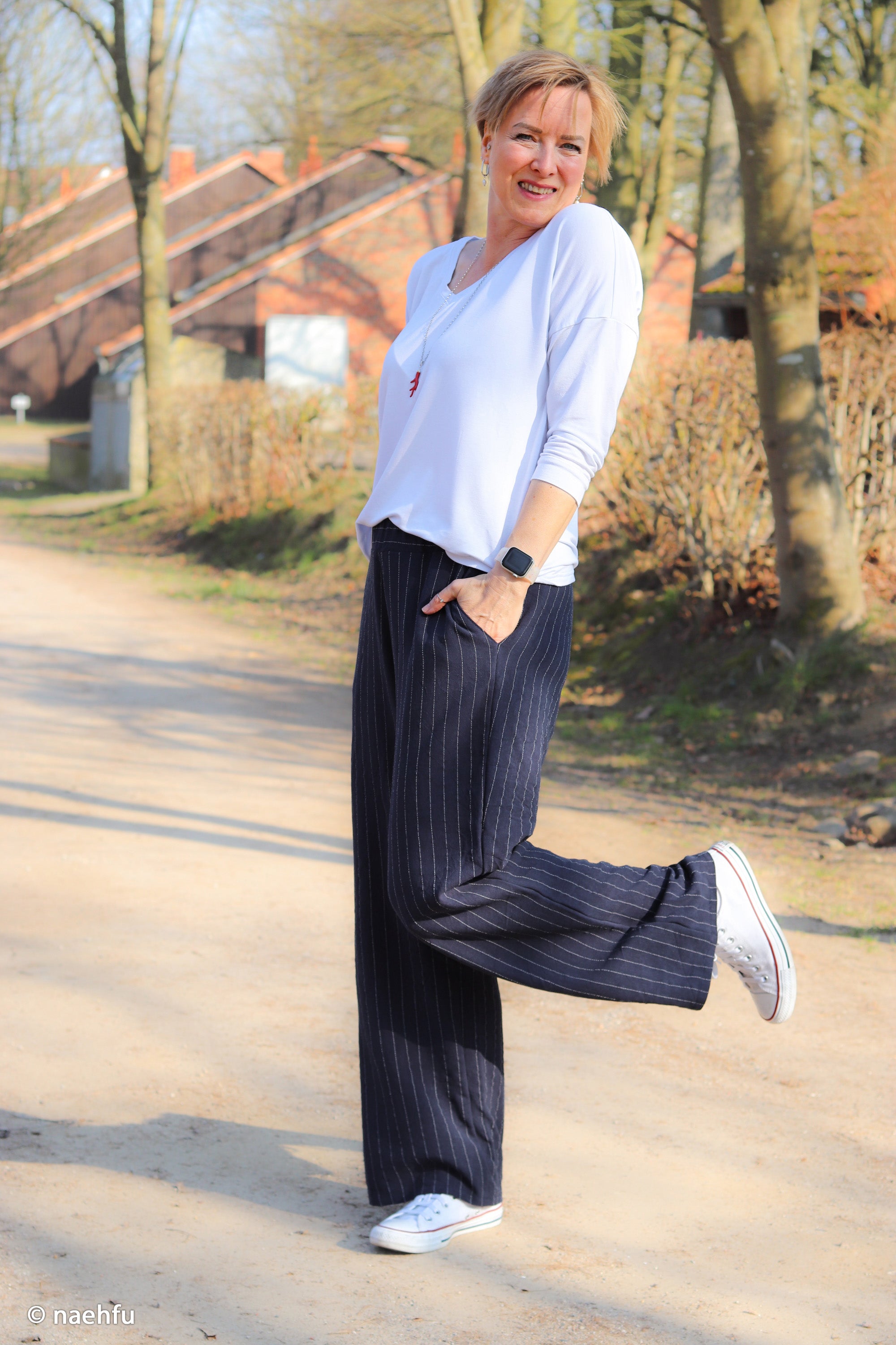 Linen Viskose - Landshut Mørk Blå