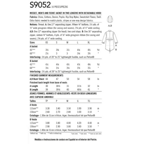 SIMPLICITY - 9052-A, Jakke i to lengder til dame og herre