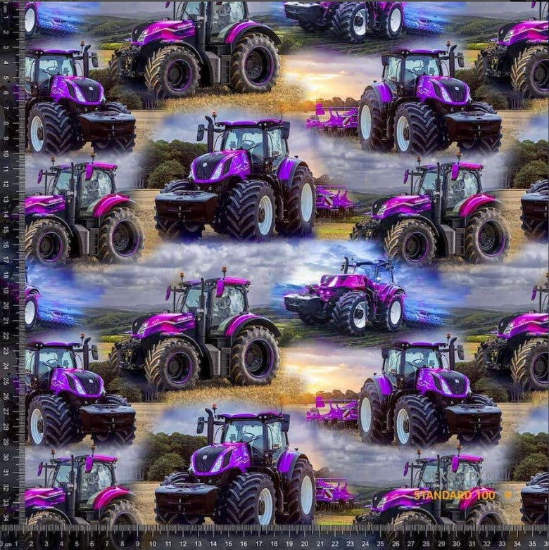 Jersey - Mørk Rosa Traktorer