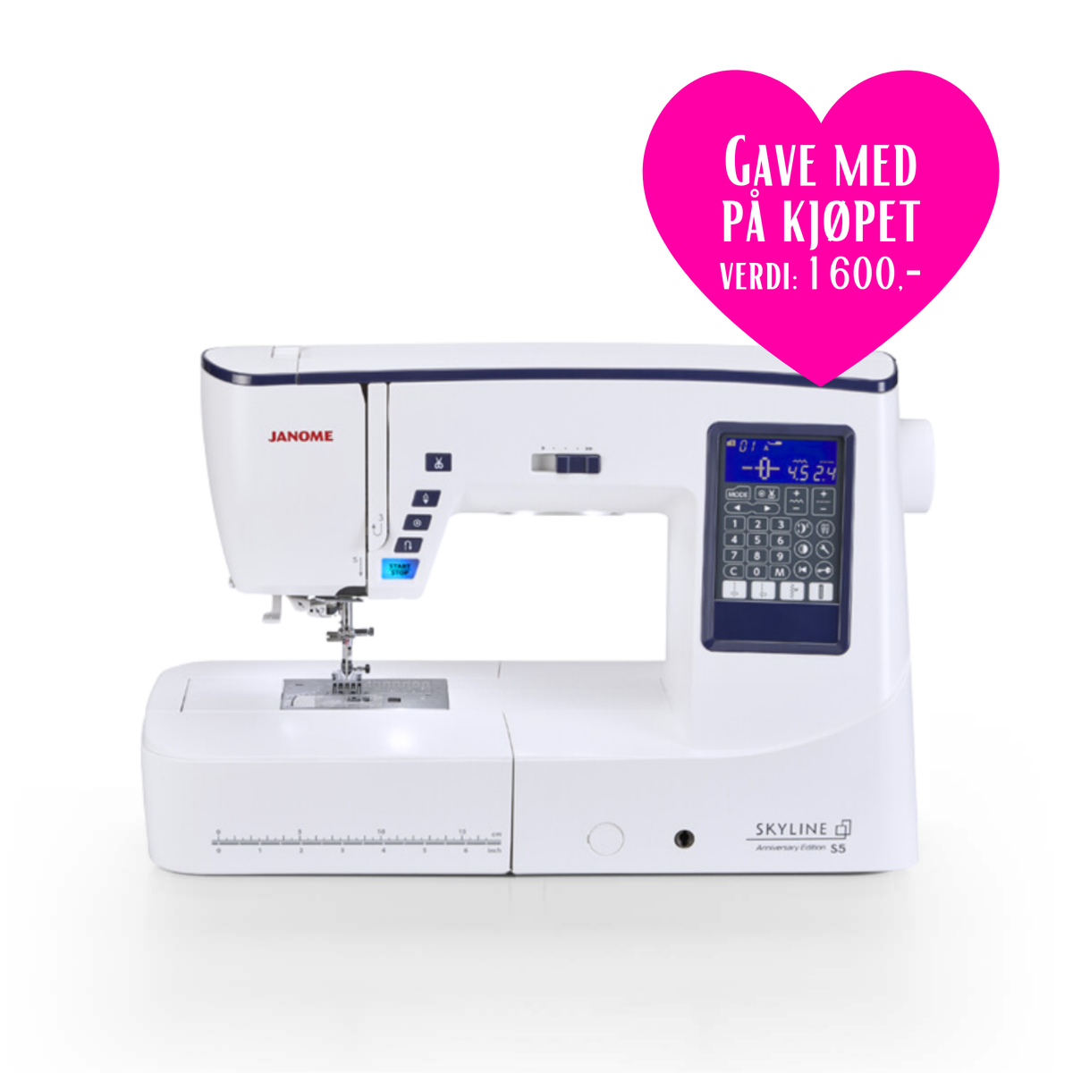 Kampanje! Janome Skyline S5 Anniversary Edition inkl. bonuspakke