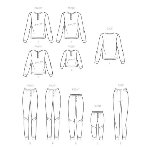 SIMPLICITY - S9455-A Pysj til barn og voksen