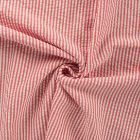 Beklednings Bomull seersucker stripe Elza Rød