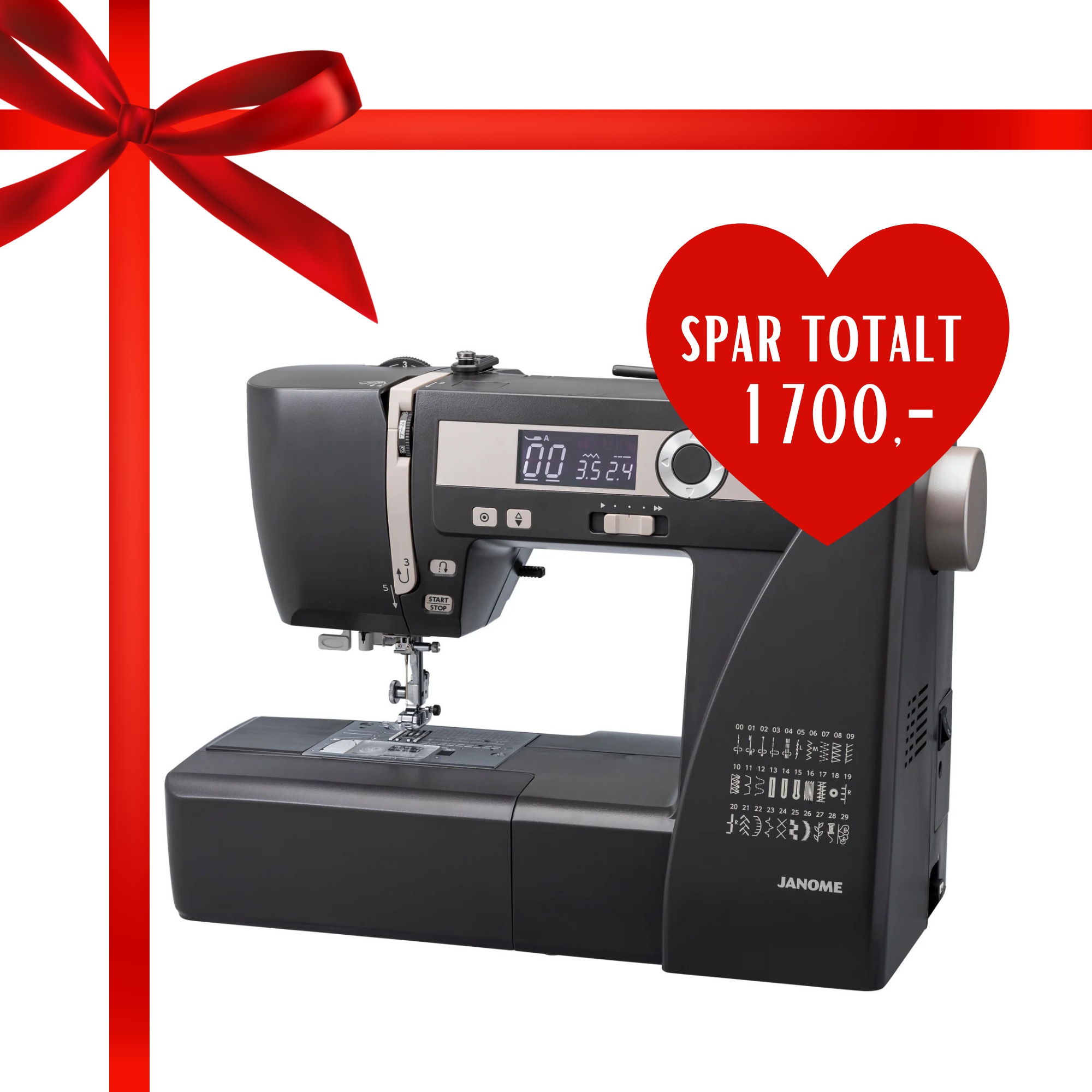 Kampanje og Nyhet! Janome SewLA Inkl. sybord og gratis mønster