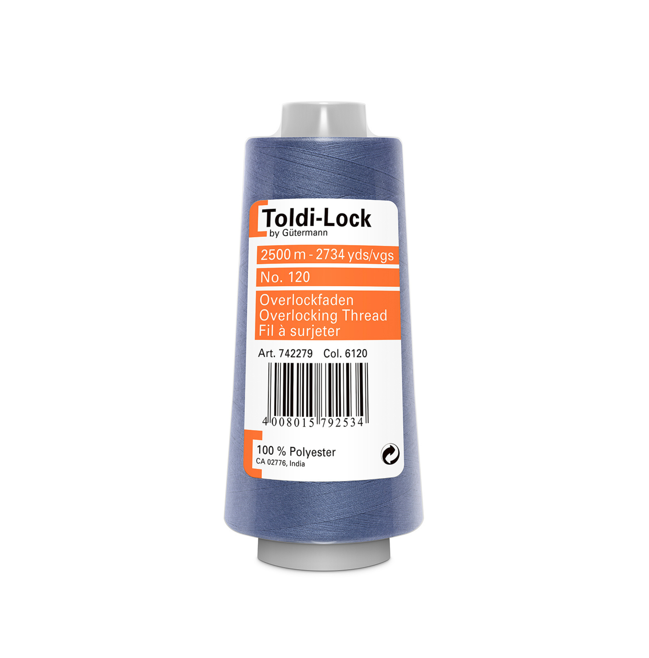Gutermann Toldi-Lock blå grå 6120