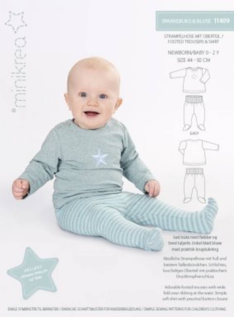 MiniKrea 11409 - Sparkebuks & Bluse, Baby
