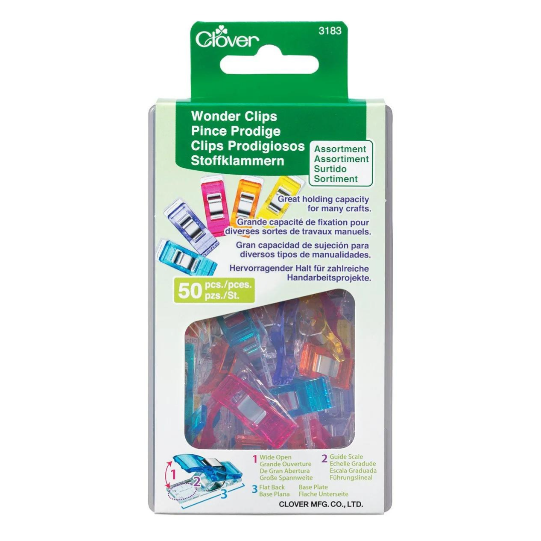 Clover Wonder Clips Assorterte Farger, 50 stk.