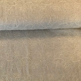 Vevd Lin Viskose stoff brodert blomster Beige