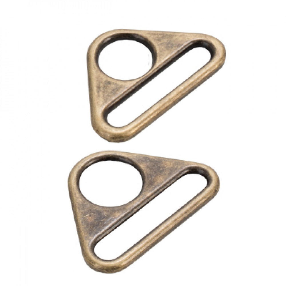 ByAnnie Trekant-ring 1.5in, Antikk Messing 2 stk.