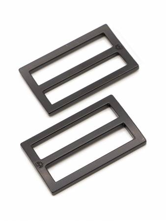 by annie Slider Widemouth Flat 1-1/2in Black Metal Set of Two