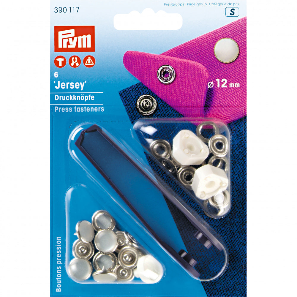 Prym Trykknapper hvit  Jersey 12mm