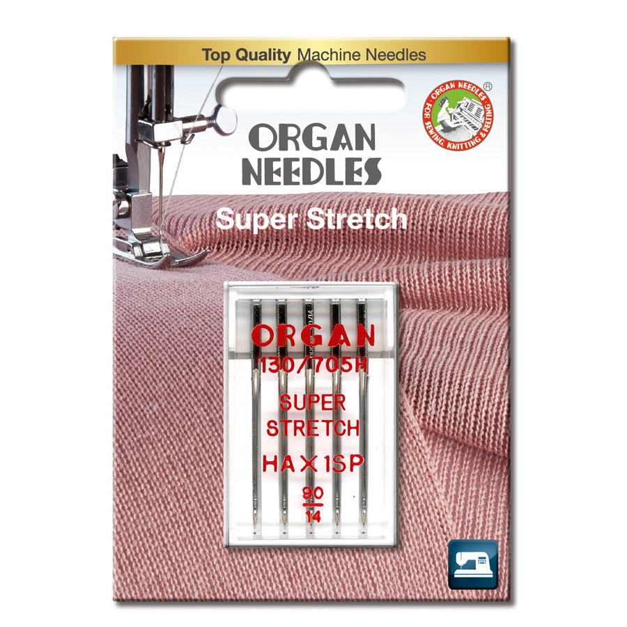 Super Stretch HAx1SP 90 Overlock, 5 stk. Organ symaskinnåler