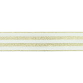 Glitterstripe Strikk 40 mm Hvit-gull