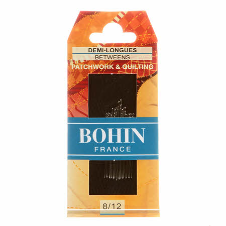Bohin Quilting nåler størrelse 8 og 12
