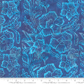 Moda Batiks Aloha blomster blå