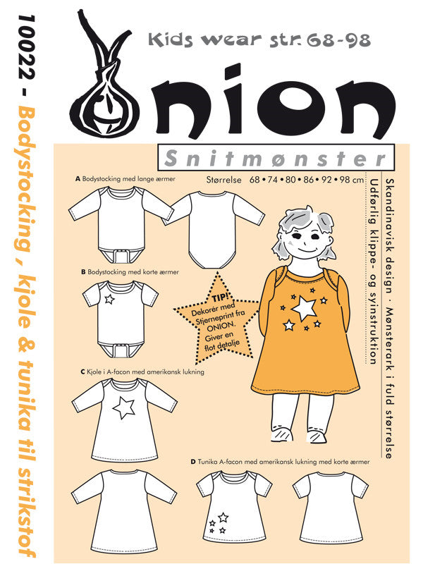 Onion 10022 Snitmønster, Bodystocking, kjole & tunika til striks