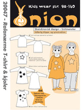 Onion 20047 Snitmønster, Raglanærme T-shirt & kjoler