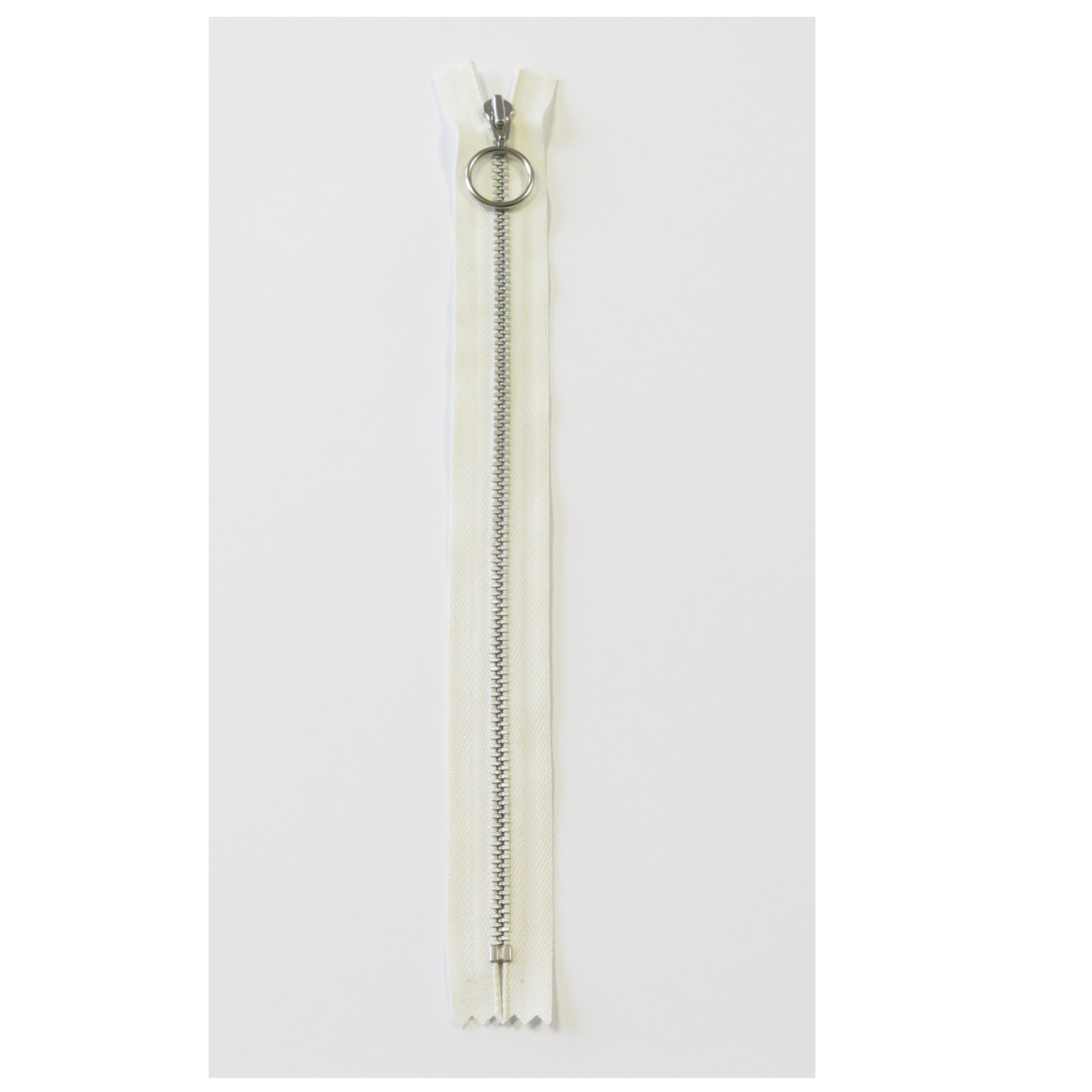 YKK Glidelås Metall 30cm, Offwhite