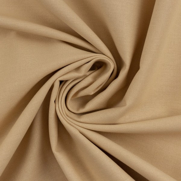 Bomull Ensfarget stoff Beige