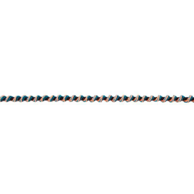 Spiralstrikk svart turkis