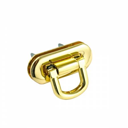 Veskelås Oval Flip Lock Gold By Emmaline Bags