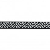 Strikk Farg zig-zag svart 25mm 