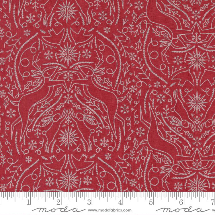 Moda Fabrics Merrymaking Rød Silverbells