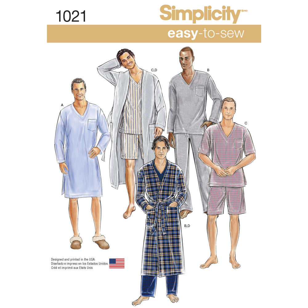SIMPLICITY 1021 til herre XS TIL XL