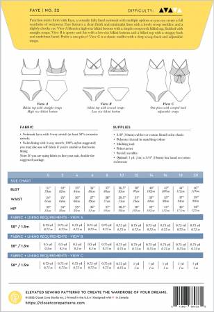 Closet Core Patterns - Faye Badedrakt