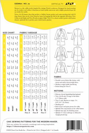 Closet Core Patterns - Sienna Maker Jacket