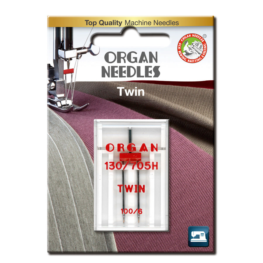 Twin/tvillingnål 100, 1 stk. Organ symaskinnåler