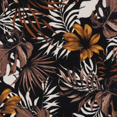 Viskose Jersey Blomster brun