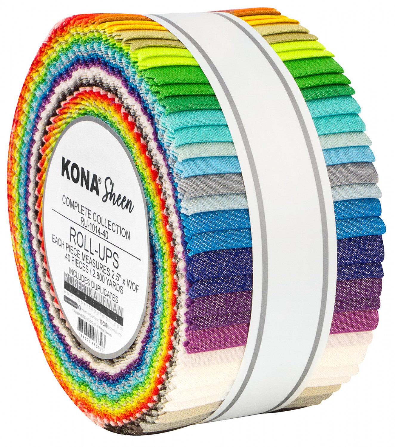 Kona Cotton Jelly Roll - Sheen med Glitter