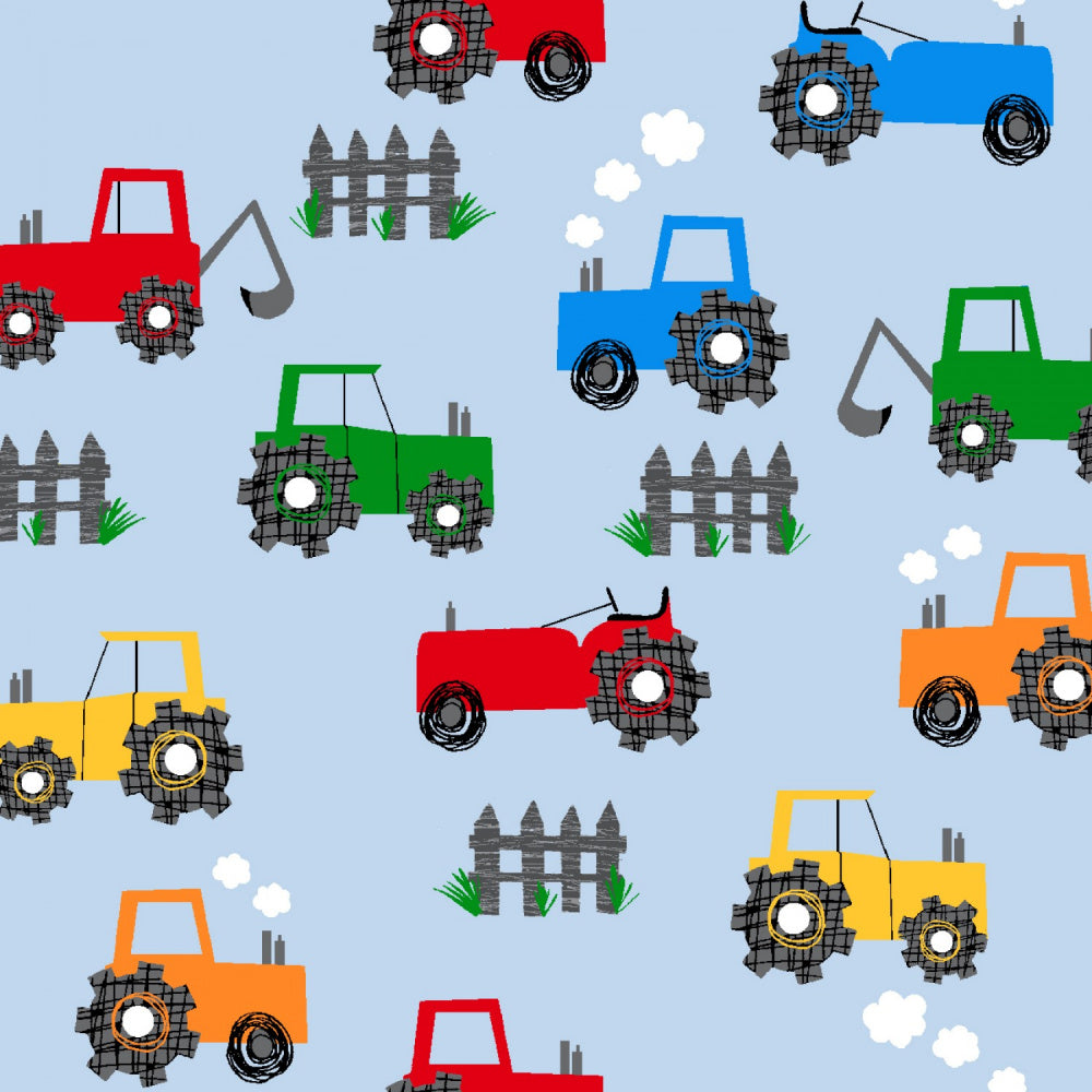 Flanellstoff - traktorer