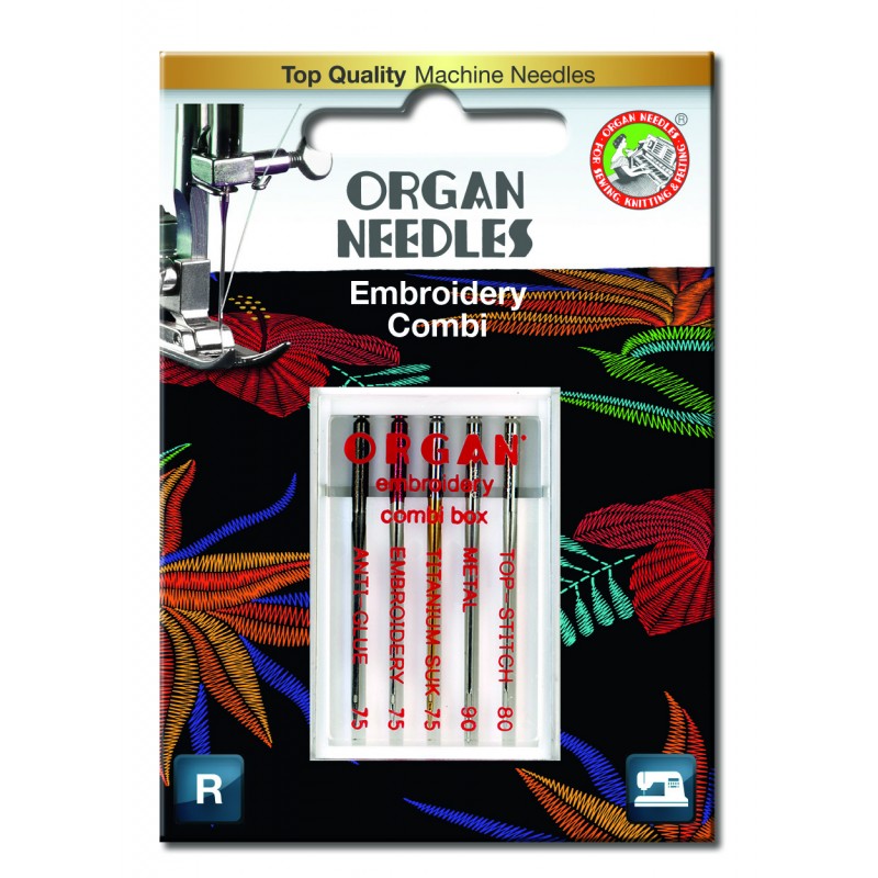 Broderinål Combi 75-80, 5 stk. Organ symaskinnåler