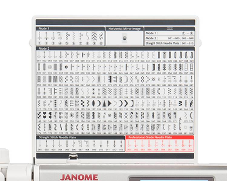 Memory Craft 6700P Janome symaskin. - oversikt over sømmer.